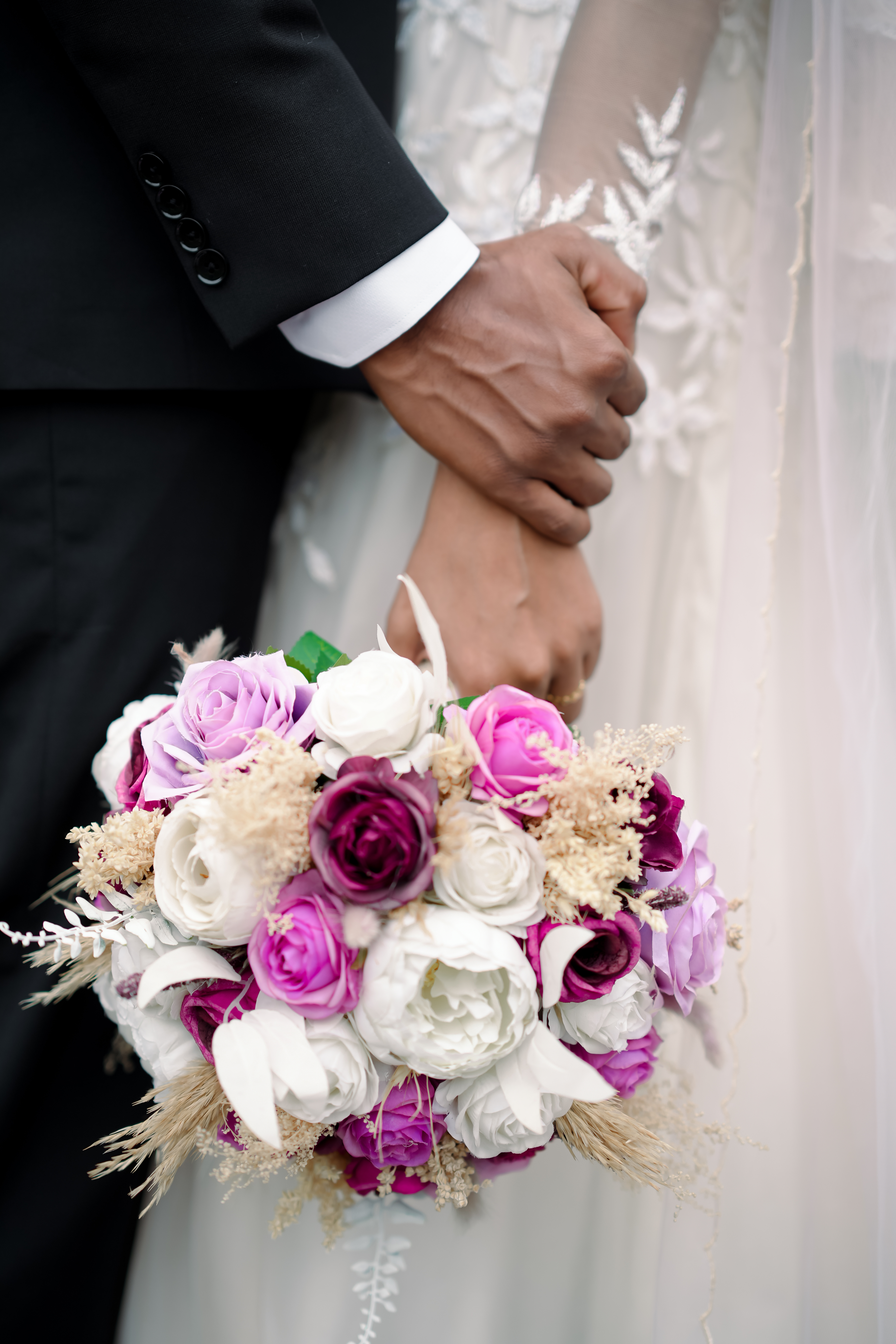 Sreejith styling a bridal bouquet